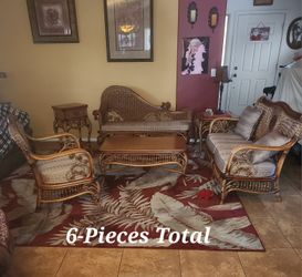 Rattan- Wicker 6-Piece Furniture Set