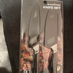 Blackstone Knives with Blade Covers Stainless Steel Tool Set