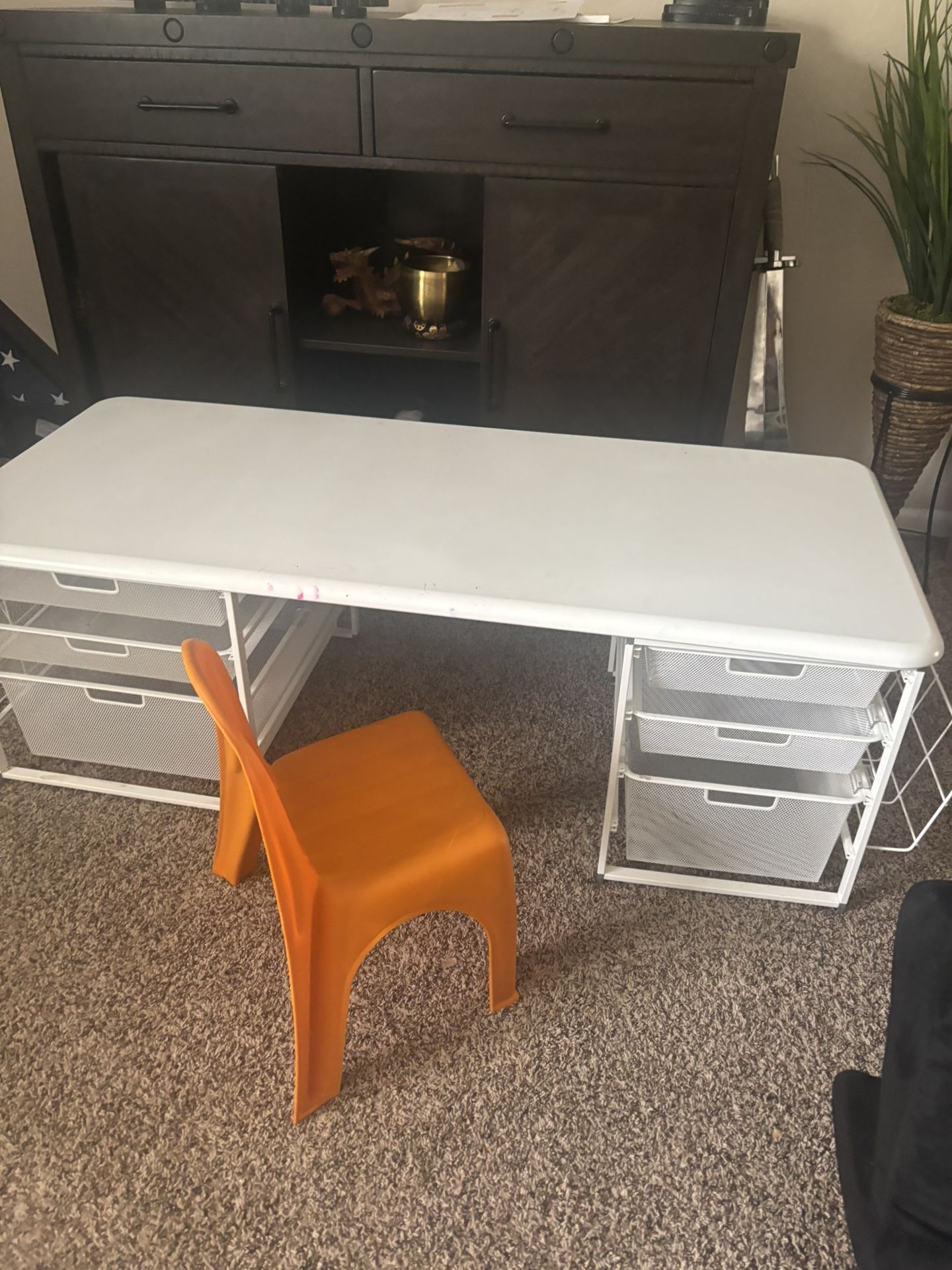 Kids Arts And Crafts Table Play Table Desk Drawers