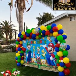 Super Mario Balloons Backdrop 