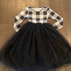 Girls Black And White Tutu Dress Size 9/10 #19