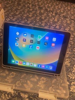 Apple iPad with Clear Case, WiFi/Cellular, unlocked, ready to use