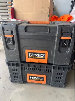 Ridged tool box 22 in  x2 both sold together