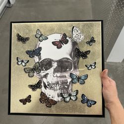 Picture Skull With Butterflies 