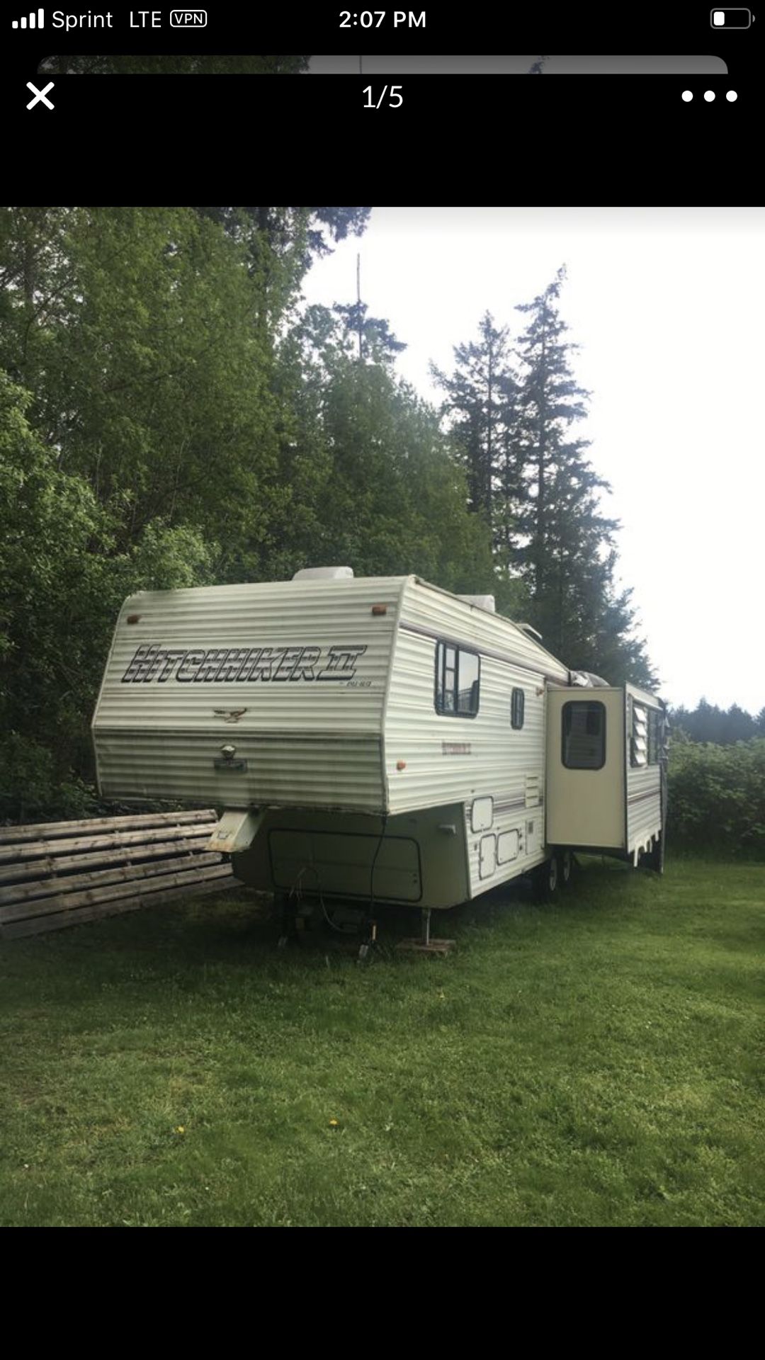 1993 Hitchhiker 29ft Fifth Wheel Camper Trailer
