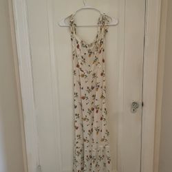 REFORMATION Nikita Floral Georgette Midi Dress Noemi White Size 2