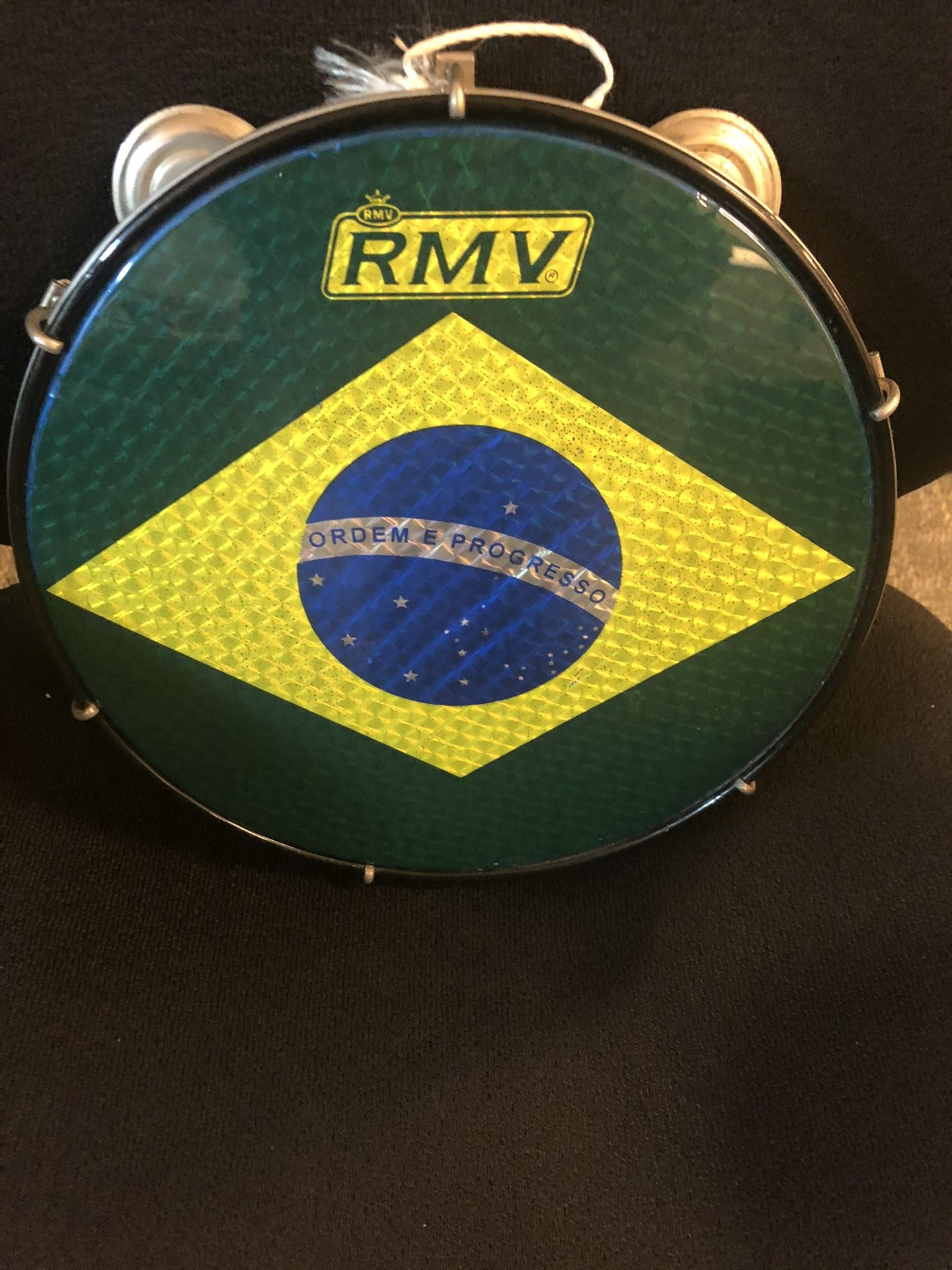 Brazilian Flag Tambourine RMV Stainless steel