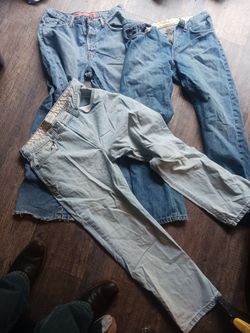 Jeans Lot of 3 only $5 Lands End & Massimo 32 x 39