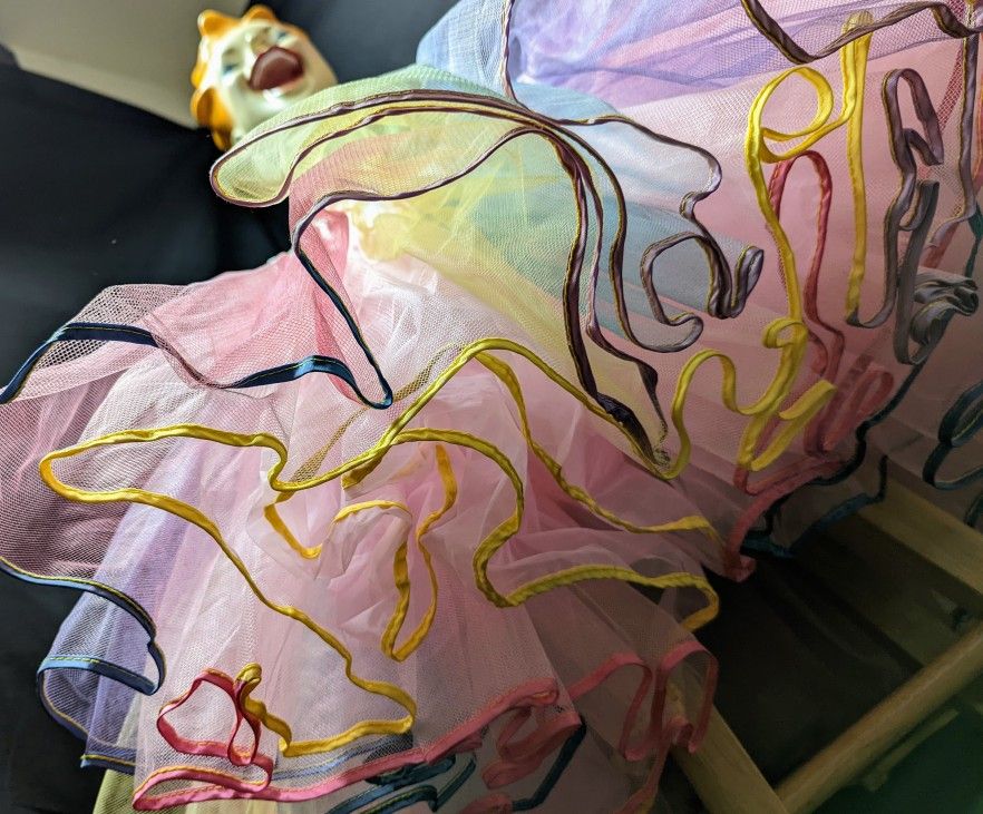 Vintage Rainbow Crinoline Petticoat Full Size XL
