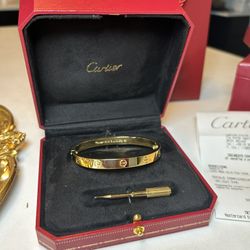 Cartier Nail Bracelet 18k Gold / Used Like New Price Is Negotiable