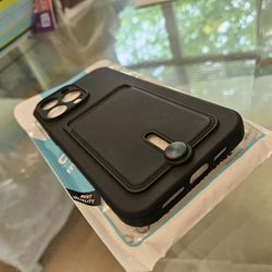 Brand New Iphone 14 Pro Max Case Black With Card Holder