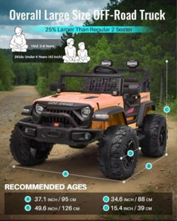 Blitzshark 24V MAX Ride-on Truck 2 Seater 4WD Kids Electric Vehicle 4x4 