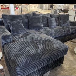 Brand New Corduroy Comfy Sectional Set
