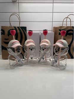Starbucks pink Bearista Cups