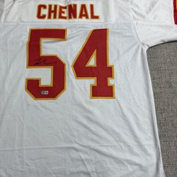 Leo Chenal Signed Autograph Custom Jersey - Beckett Coa - Kansas City Chiefs