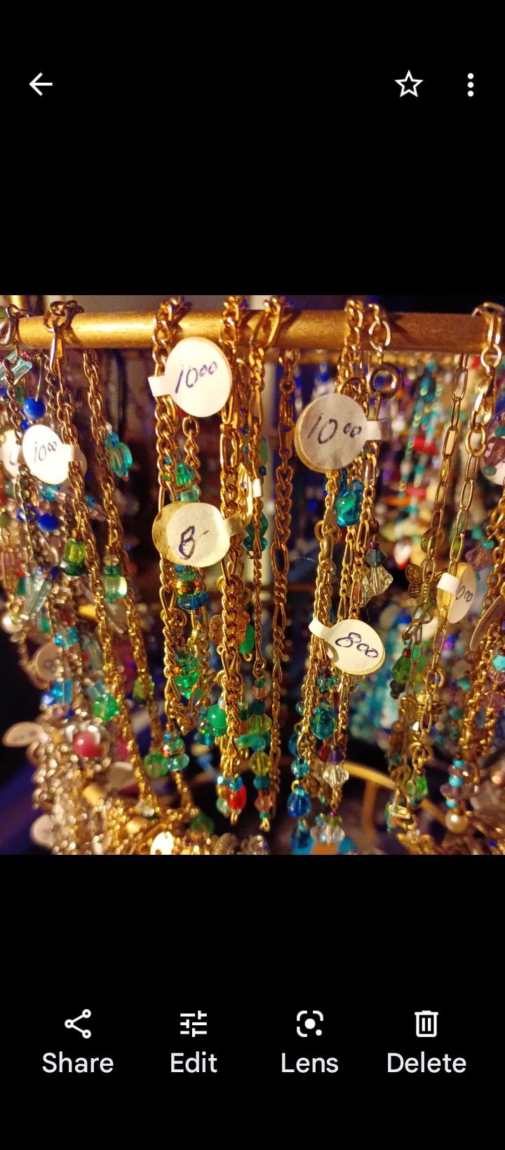 100s Of Bracelets And Anklets On Chain