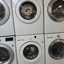 LG Front Loading Washer And Stackable Gas Dryer Set 