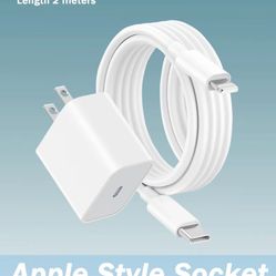 PD20W Fast Charger, USB C wall Charger, 6-foot USB-C to Lightning cable, Type C power adapter for iPhone/ 14/13/12/11 / XS/ XR/ X, iPad and AirPods, f