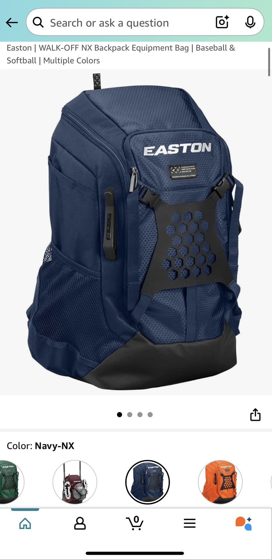 ⚾ Easton Baseball/Softball Backpack – Like New!