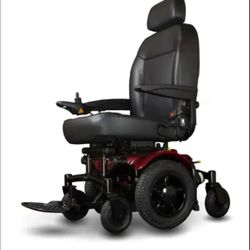 Comfortable electric wheelchair with adjustable armrests. Shoprider X LR - 14 heavy duty power wheelchair with seat cushion.