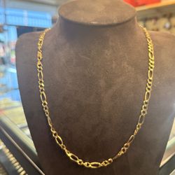 10KT Solid Figaro Chain 41755-1