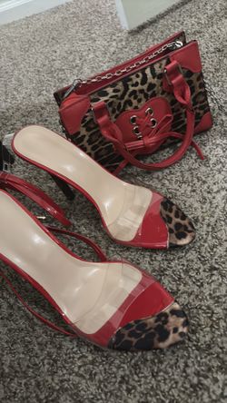 Cheetah heels 9.5 & purse