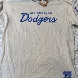 Dodgers T Shirt Mitchell And Ness Size Large 