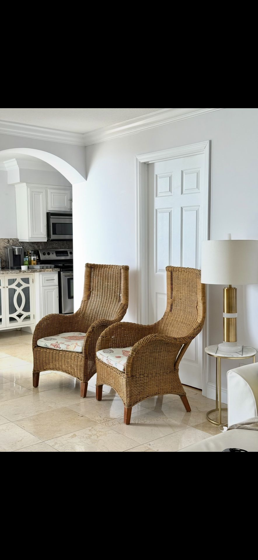 2 Massive rattan Armchairs, Patio, Lounge