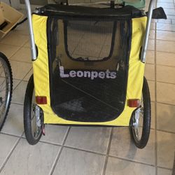 3 in 1 Pet Dog Bike Trailer, Dog Cart for Large, Bicycle Trailer with Jogger and Str
