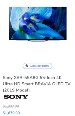 Sony XBR-55A8G 55-Inch 4K Ultra HD Smart BRAVIA OLED TV (2019 Model)
