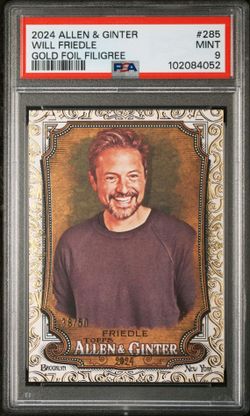 2024 TOPPS ALLEN & GINTER  GOLD FOIL FILIGREE #38/50 WILL FRIEDLE #285 Psa 9 