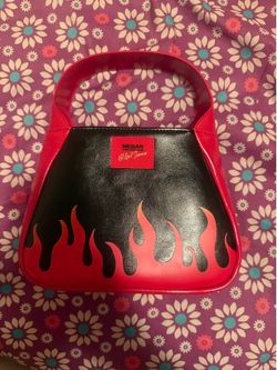 limited edition MEGAN Thee Stallion Hot Girl Summer Black/Red Flame Top Handle Bag