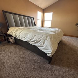 King Bed Frame with Drawers