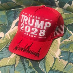 Trump 2028 Hat Signed 100% Authentic 