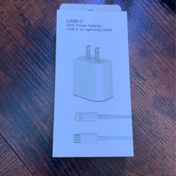USB-C Lighting Cable And 20w Power Adapter