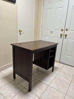 Wooden desk dark brown