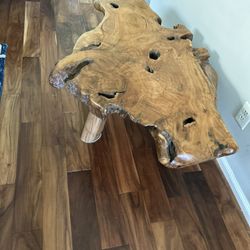 Live Edge Coffee Table Solid Wood Rustic Modern One of a Kind