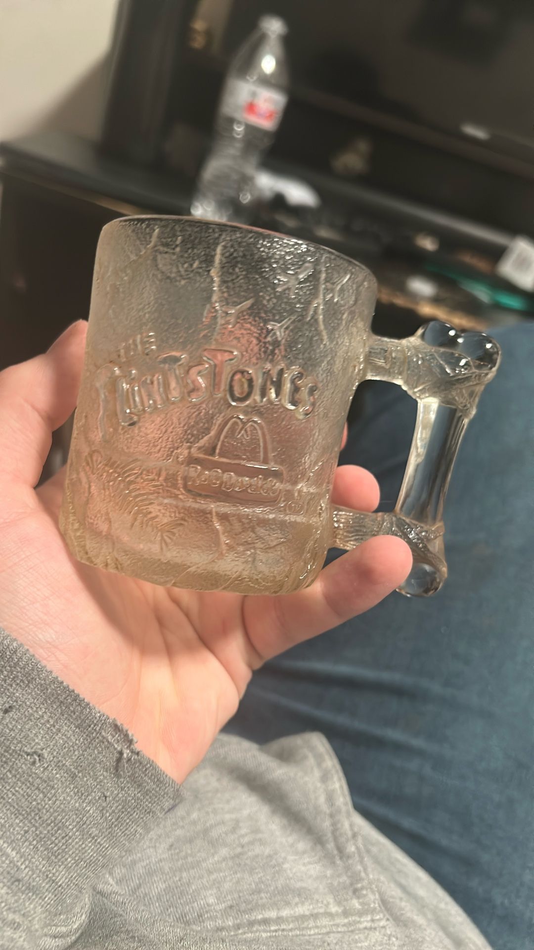 Vintage 1993 McDonald’s Flintstones “Pre-Dawn” Glass Mug – Rare Promo