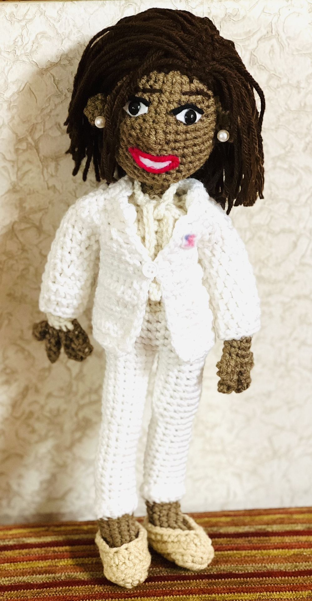 Kamala Harris figure Crochet Doll PLUSH STuffed Amigurumi TOY handmade unique