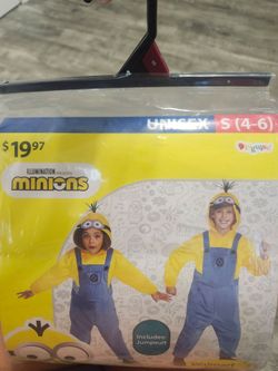 Unisex minions costume Size 4-6