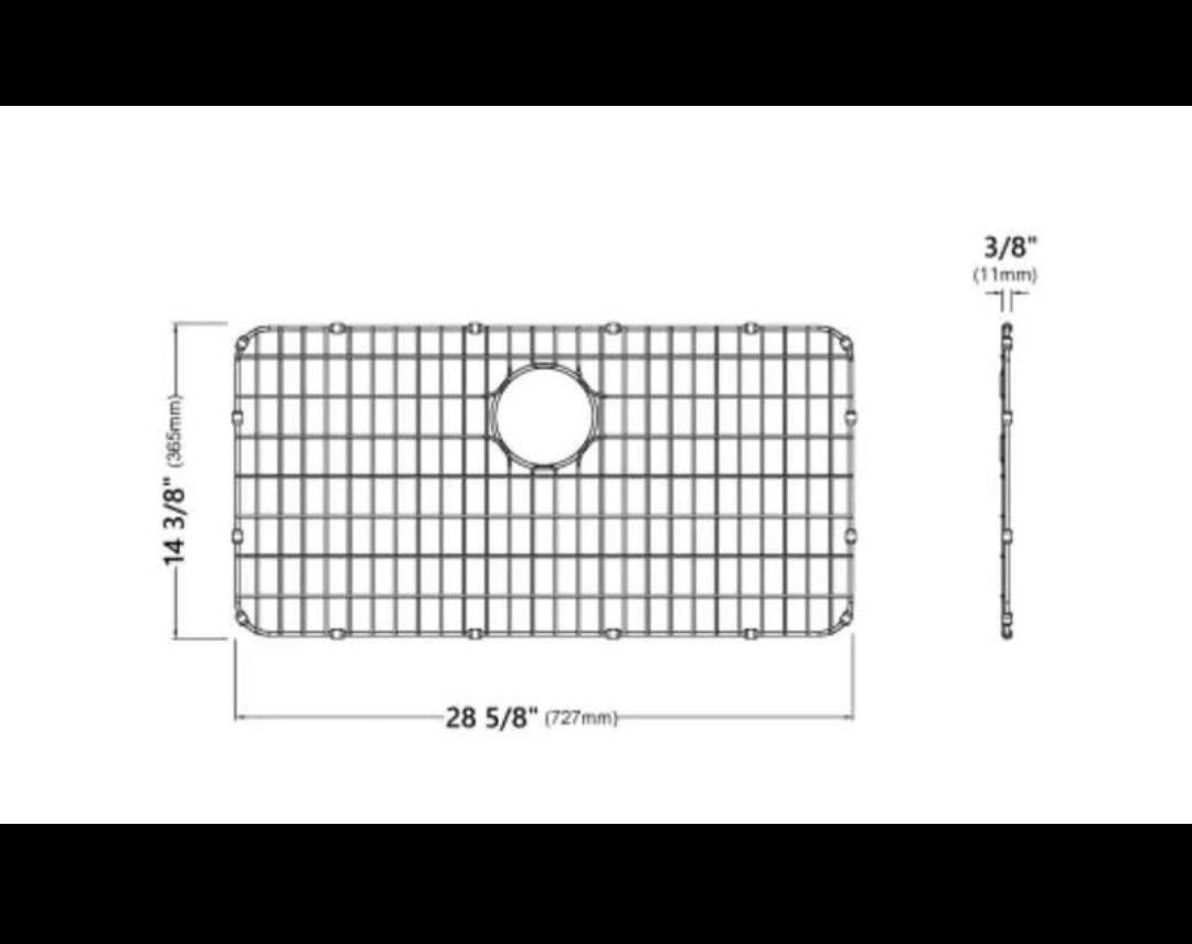 Kräus BG3117 Kitchen Sink Grid
Material: Stainless Steel
Finish: Stainless Steel
Dimensions: 28 5/8" x 14 3/8" x 3/8"
Kraus BG3117