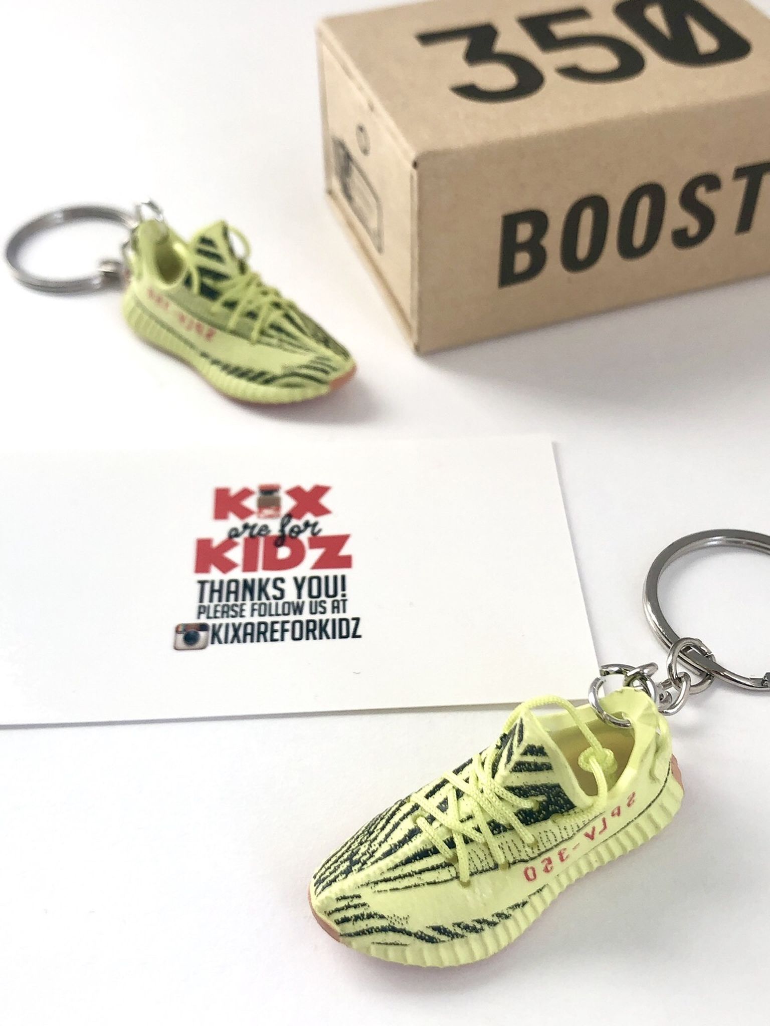 Frozen Yellow 350 V2 3D Mini Sneaker Keychain
