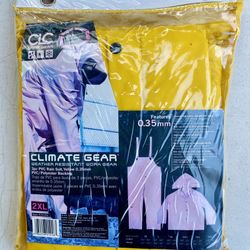 CLC Climate Gear 3pc PVC Rain Suit, Yellow 0.35mm Size XXL — New