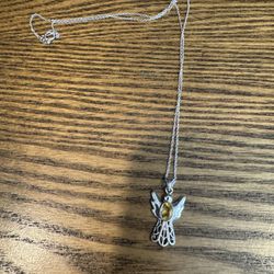 Very Nice Little Angel Sterling Silver Necklace 