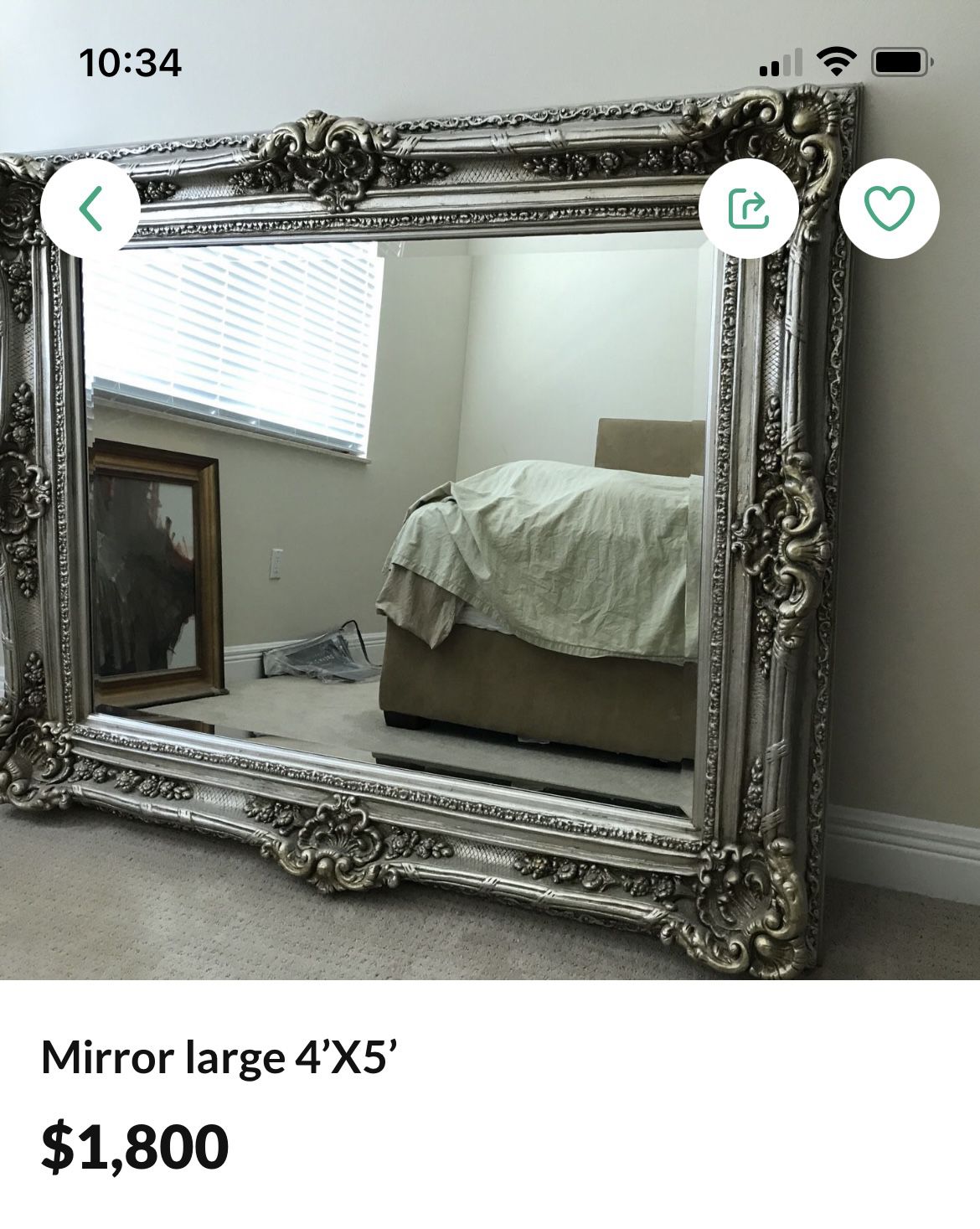 Antique Look Floor Mirror 