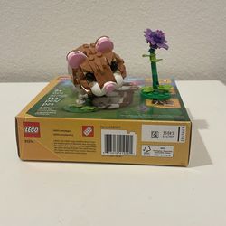 Lego three and one cute hamster with flower