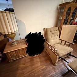 Free nightsand, lamp, lazy boy recliner chair 