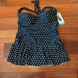Rose Marie Reid Sweetheart Halter Swimsuit With Tummy Control XL