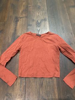Women’s small medium long sleeve orange shirt by Liz & Sarah #21