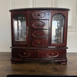 Vintage Wooden Jewelry Box